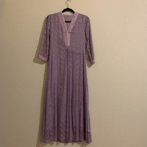 Purple Embroidery Kurta